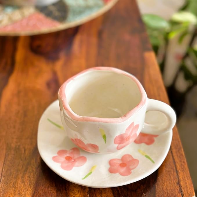 Ceramic Mug with Desert Plate